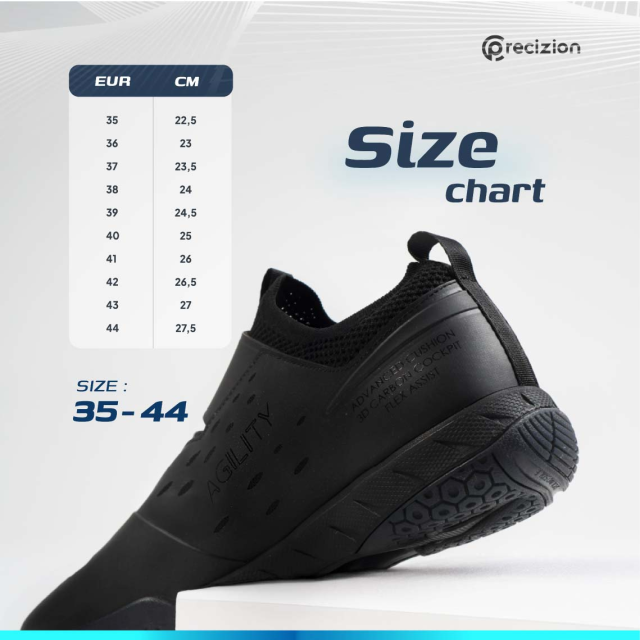 Sepatu Badminton AGILITY (BLACK)