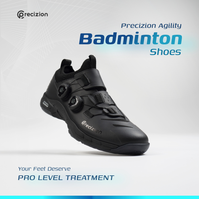 Sepatu Badminton AGILITY (BLACK)