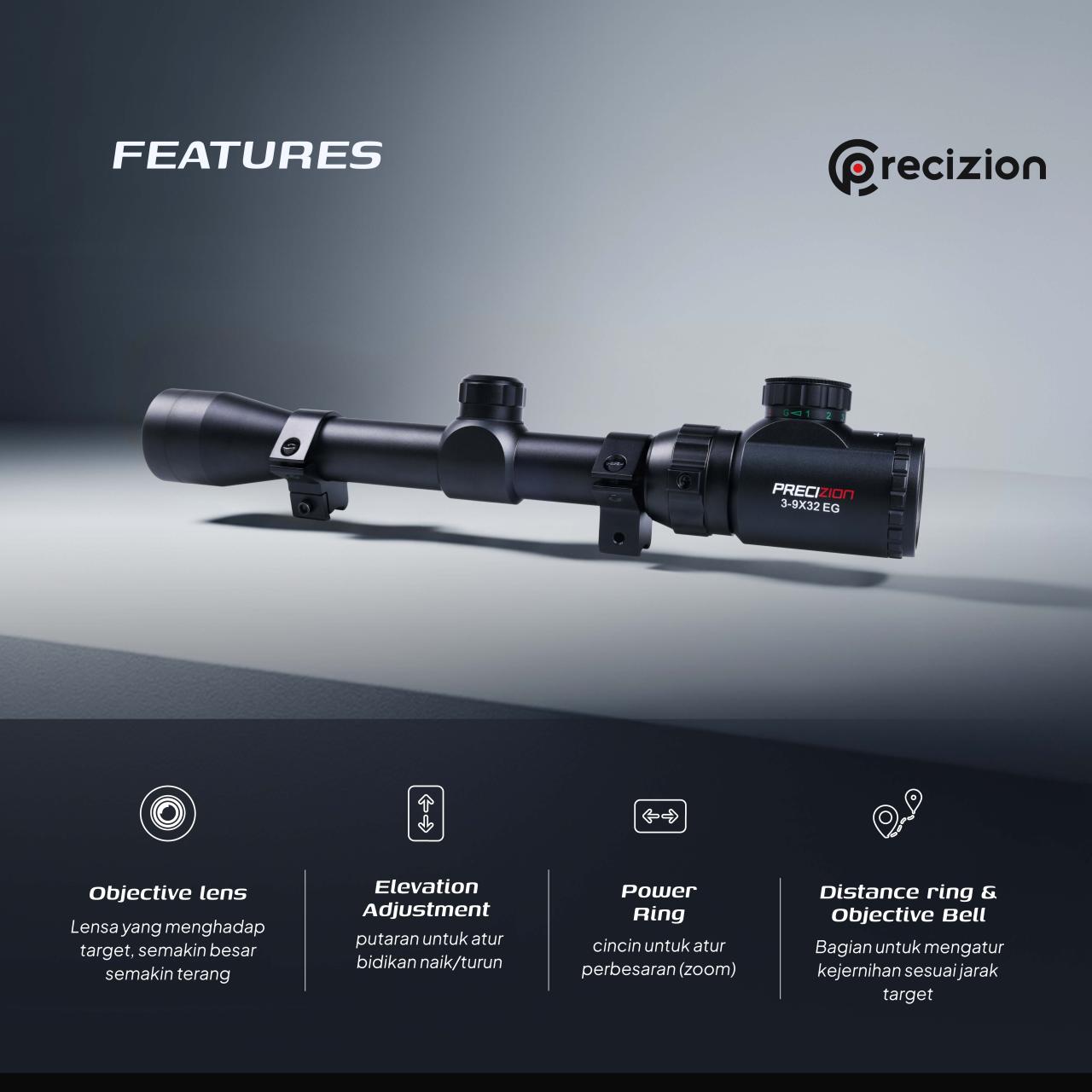 RIFLE SCOPE 3-9X32 EG