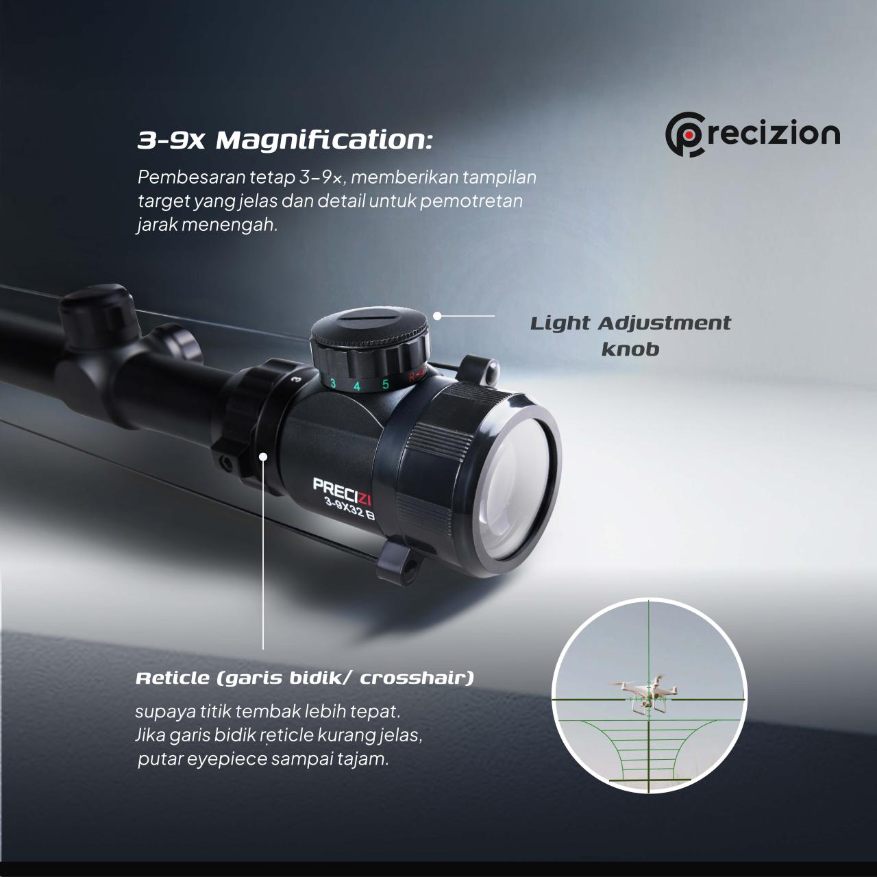 RIFLE SCOPE 3-9X32 EG