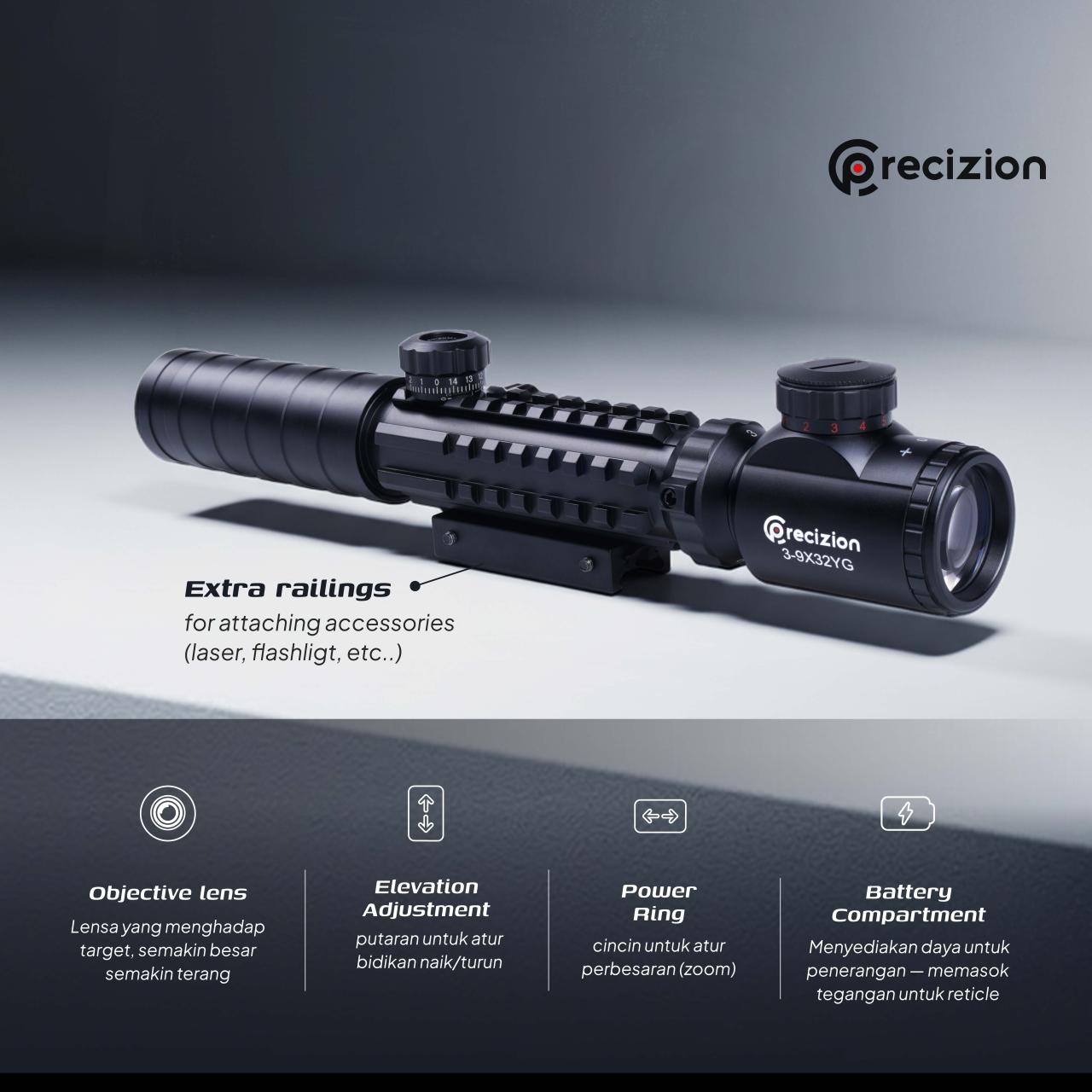 RIFLE SCOPE 3-9X32 YG